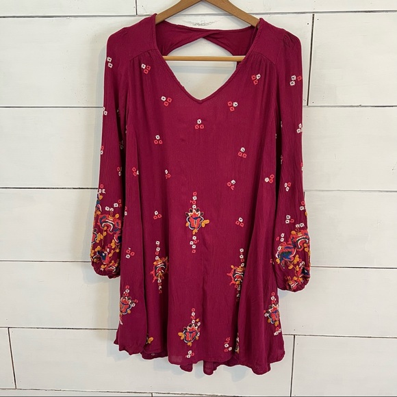 Free People Oxford Embroidered Mini Dress. Size Small. - Picture 2 of 15